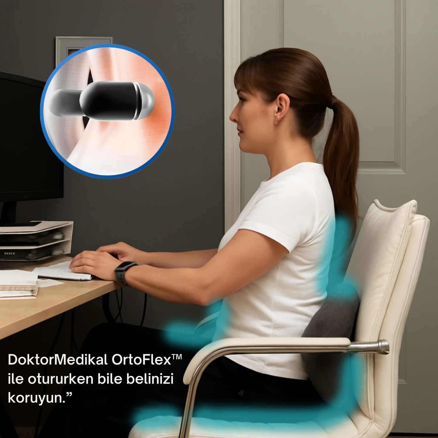 DoktorMedikal™ OrtoFlex Siyatik & Bel Masaj Aleti