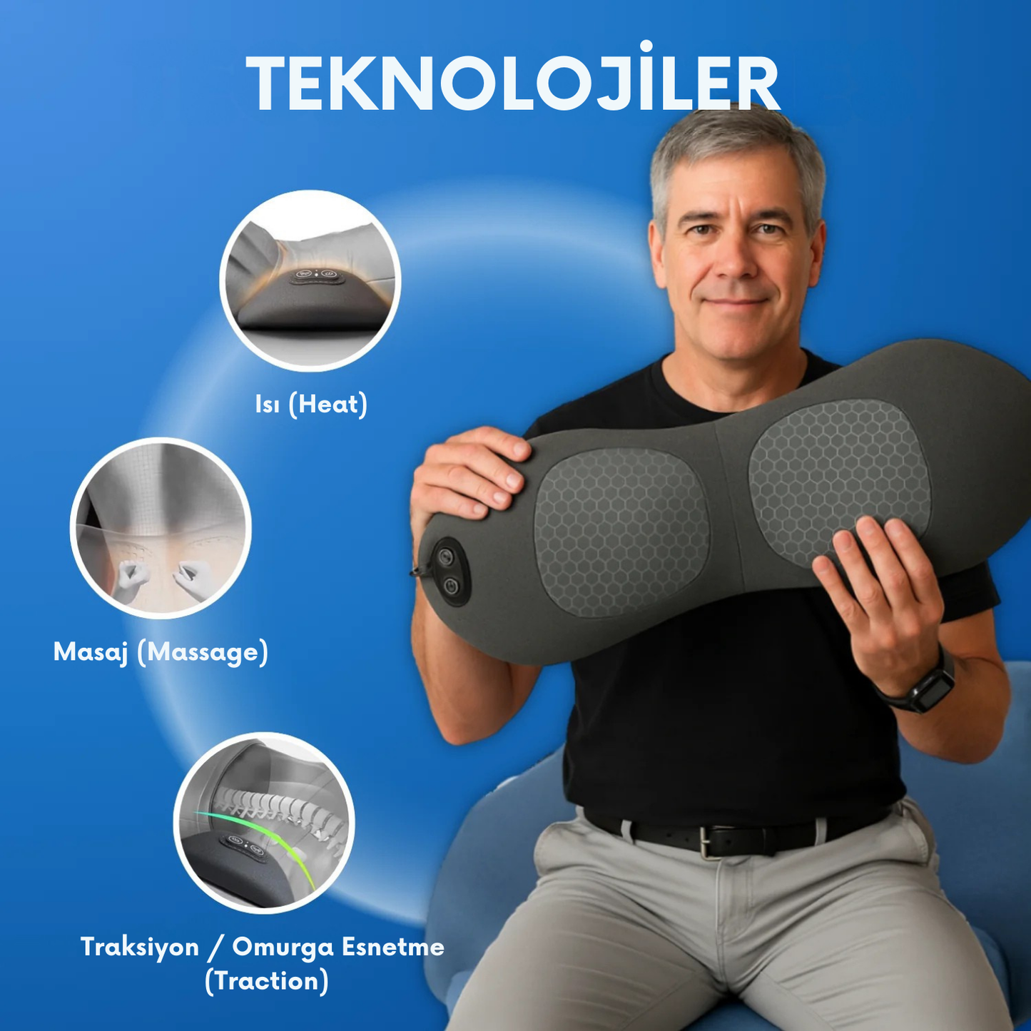 DoktorMedikal™ OrtoFlex Siyatik & Bel Masaj Aleti