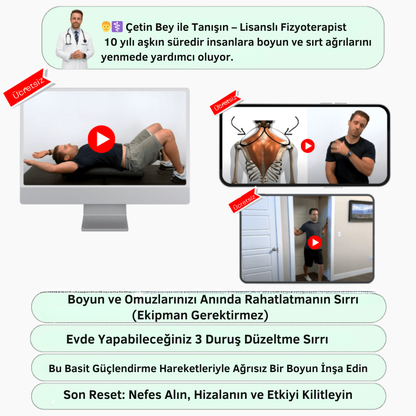 DoktorMedikal™ - Boyun Masaj Aleti 2.0  (Isı + EMS + Boyun Çekme Teknolojisi)