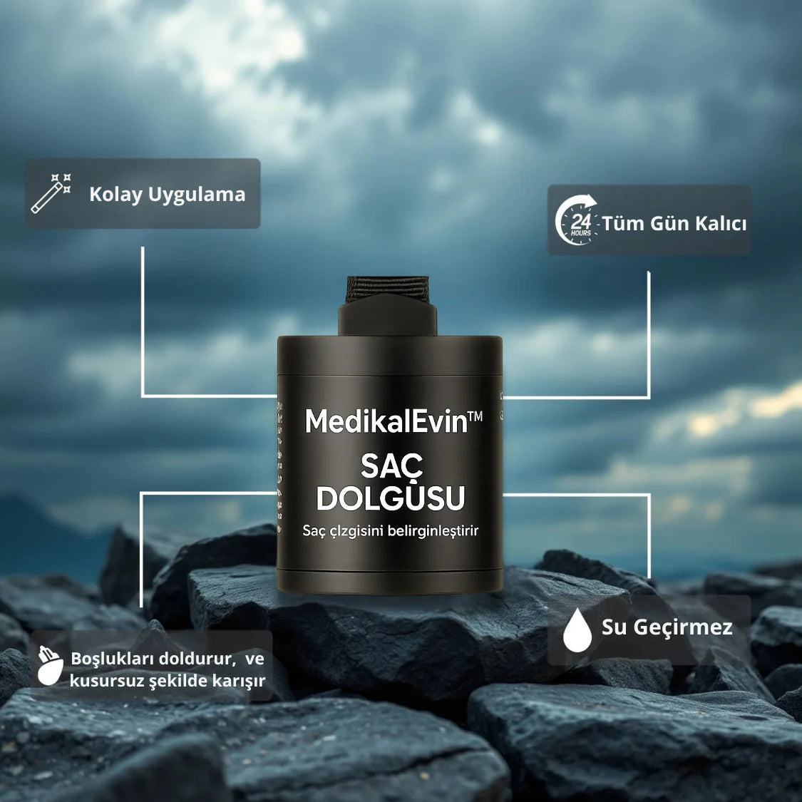 DoktorMedikal Root'd™ Saç Kök Güçlendirici Kapatıcı Pudra (48 Saat Kalıcı Etki)