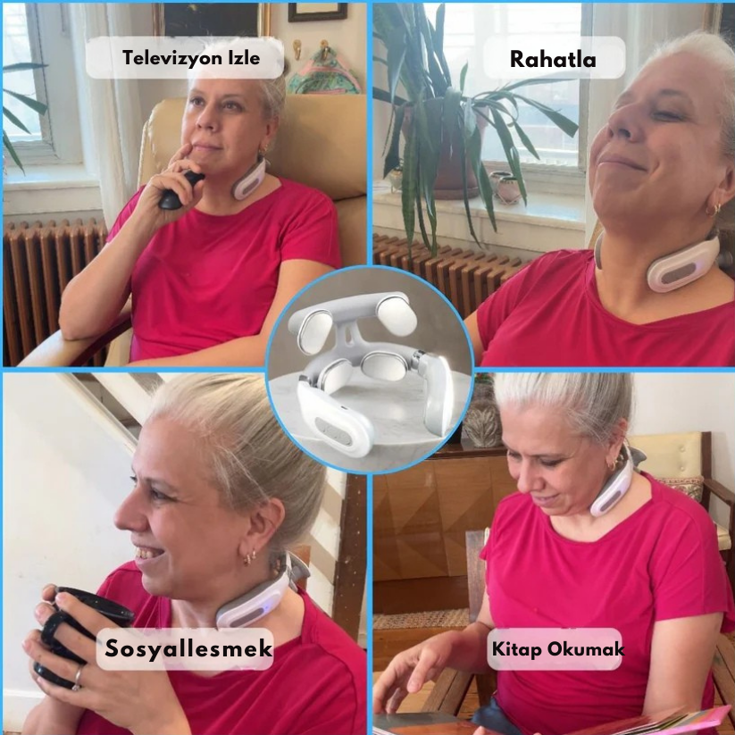 DoktorMedikal™ - Boyun Masaj Aleti 2.0  (Isı + EMS + Boyun Çekme Teknolojisi)