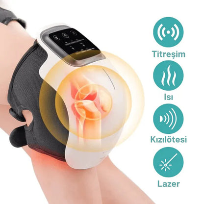 Medikalevin™ 3'ü 1 arada diz terapi cihazı - kablosuz kızılötesi, lazer ve titreşim terapisi
